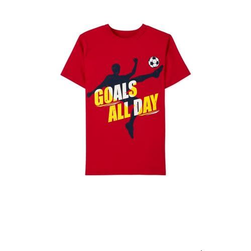 Boys Goals All Day Graphic Tshirt - Red