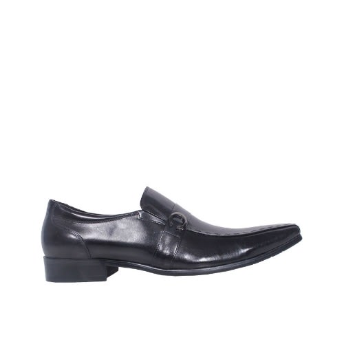 Italian Leather Slip-on Shoe - Black - Msh-3611