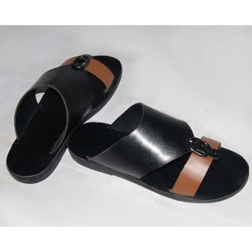 Male Slippers Slide - Black & Brown