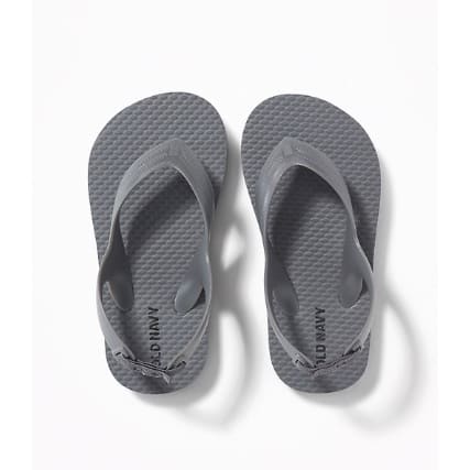 Solid Flip-flops For Toddler Boys - Grey