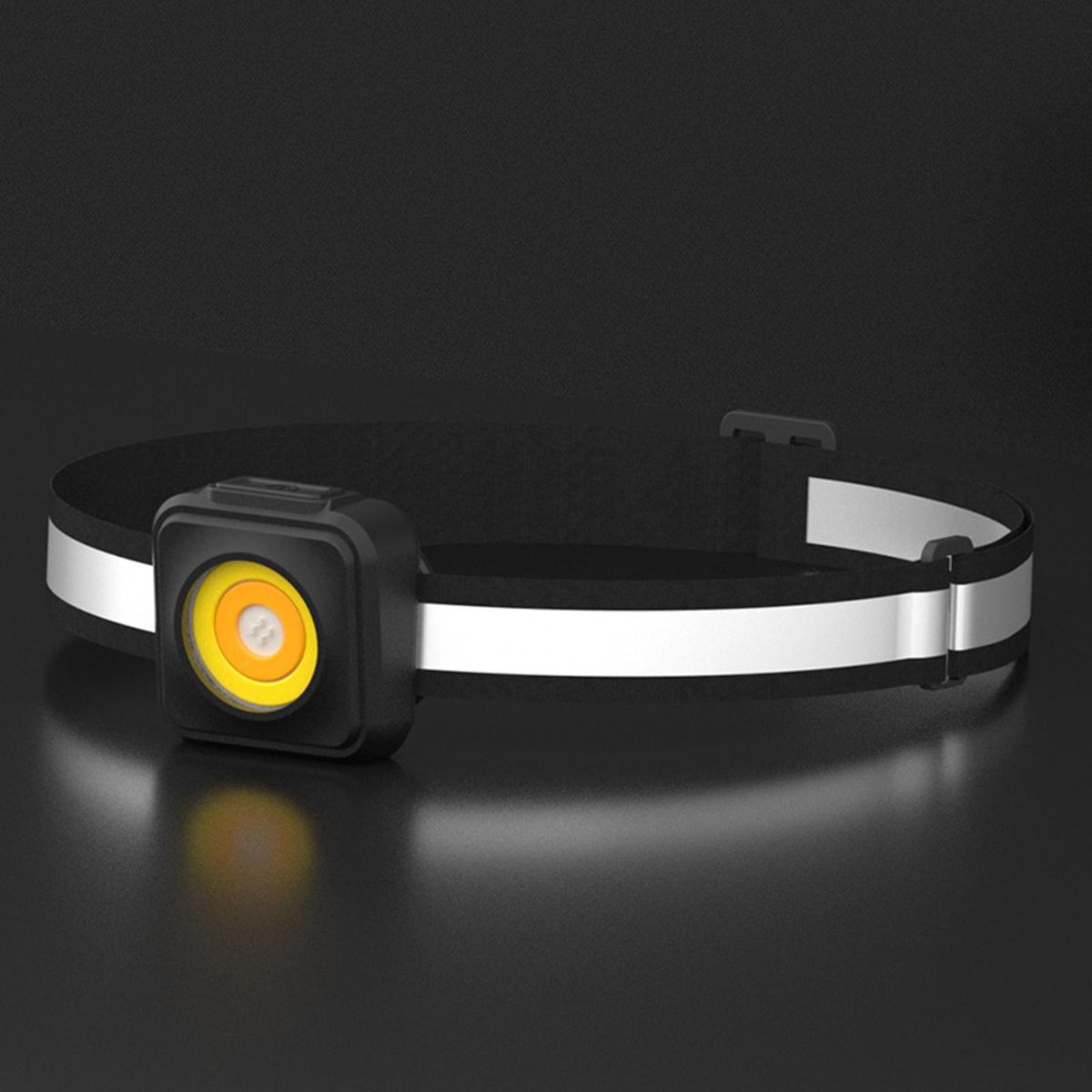 Floodlight Flashlight Head Band Lamp  For Emergency Black