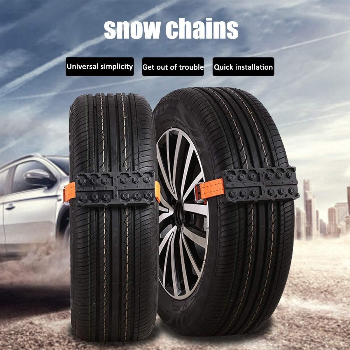 Vehicle Snow Traction Tire Block - 2-Pack Premium Quality Strong Durable All Weather/Season Anti Skid for Trucks and SUV, and Pick Up Tire Blocks for Emergencies and Road Trip