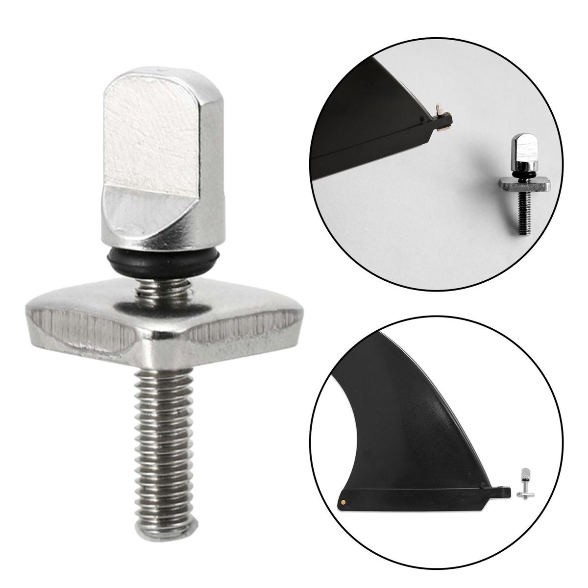 2X Universal Surfboards Fin Screw Bolt And Plate Set