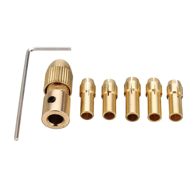 8pcs 0.5-3mm Copper Small Electric Drill Bit Drill Chucks