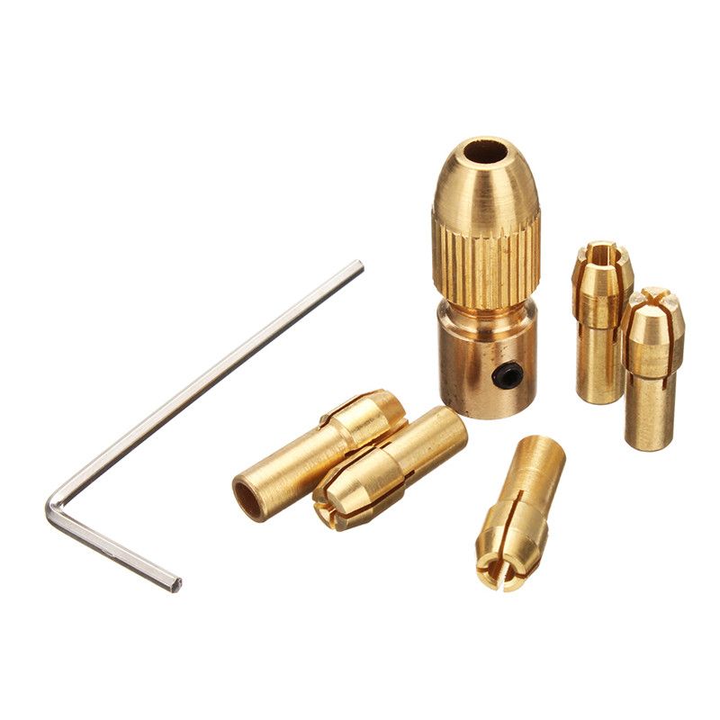 8pcs 0.5-3mm Copper Small Electric Drill Bit Drill Chucks