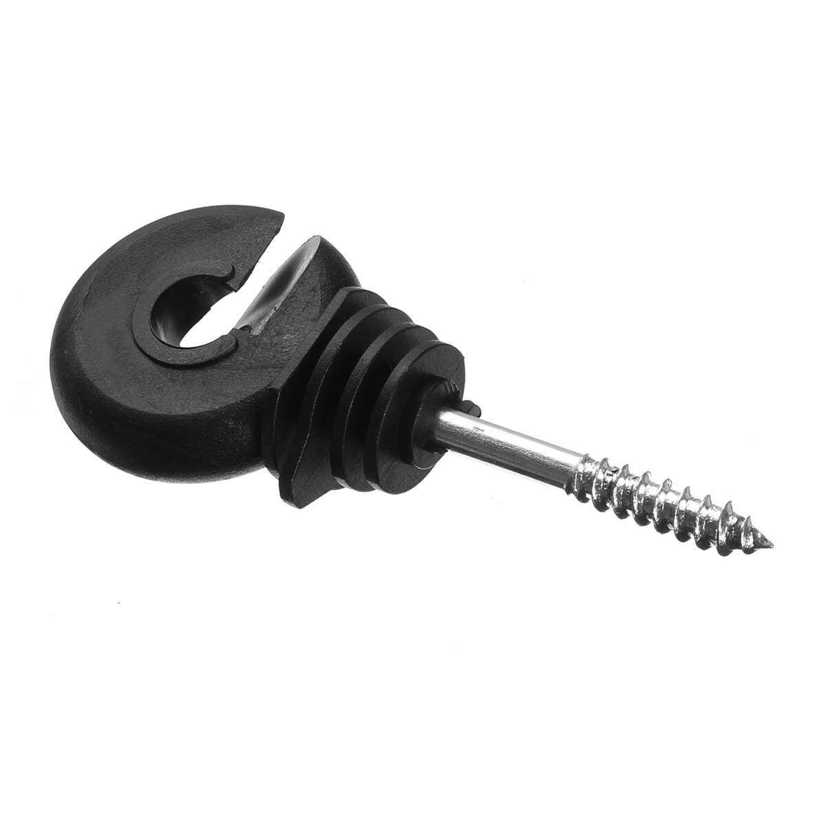 50pcs Screw In Insulator Electric Fence Wire Tape Wood Post IP68 －40℃ To 104℃