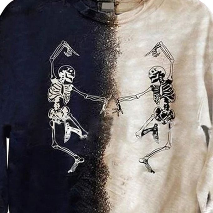 Crewneck Casual Letter Multi-Color Hedging Clothing Movie Characters M