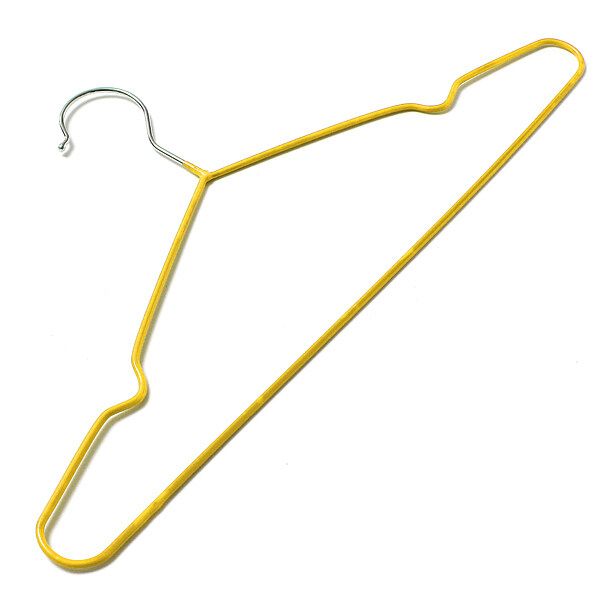 5pcs New Non Slip Metal Clothes Hanger Coat Shirt Trouser Hanging Organizer 16" Yellow Golden