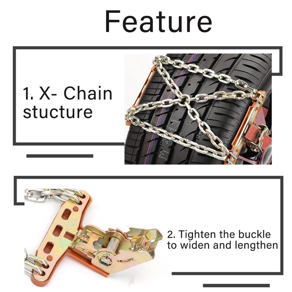Multicolor Universal Steel Truck Car Wheels Tyre Tire Snow Ice Chains