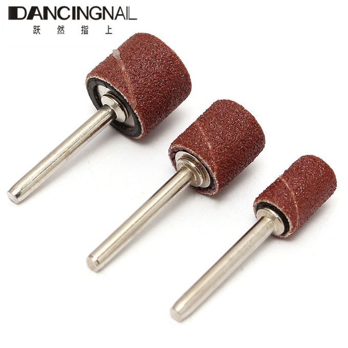 63pcs 80Grit Drum Kit Mandrels 1/2 3/8 1/4 Fit Dremel Nail Drill
