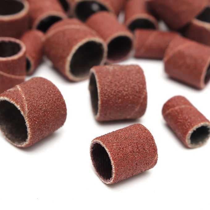 63pcs 80Grit Drum Kit Mandrels 1/2 3/8 1/4 Fit Dremel Nail Drill