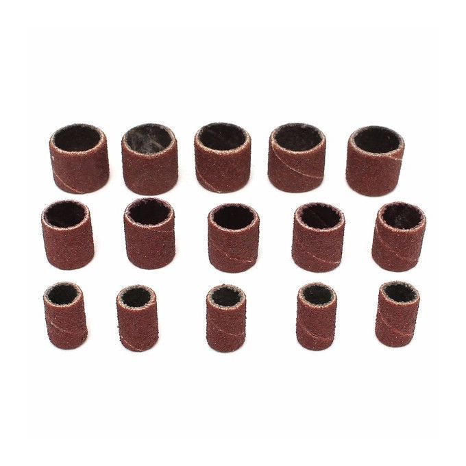 63pcs 80Grit Drum Kit Mandrels 1/2 3/8 1/4 Fit Dremel Nail Drill