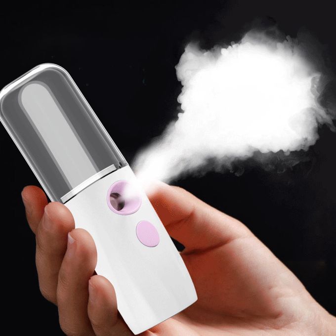 Handheld Facial Mist Sprayer Cool Face Mist Steamer Pocket Size White