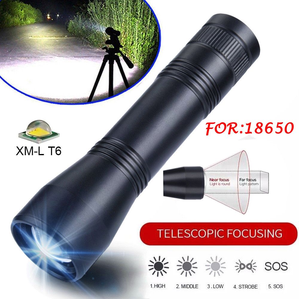 T6 Tactical Military Led Flashlight Torch Lantern Lanterna