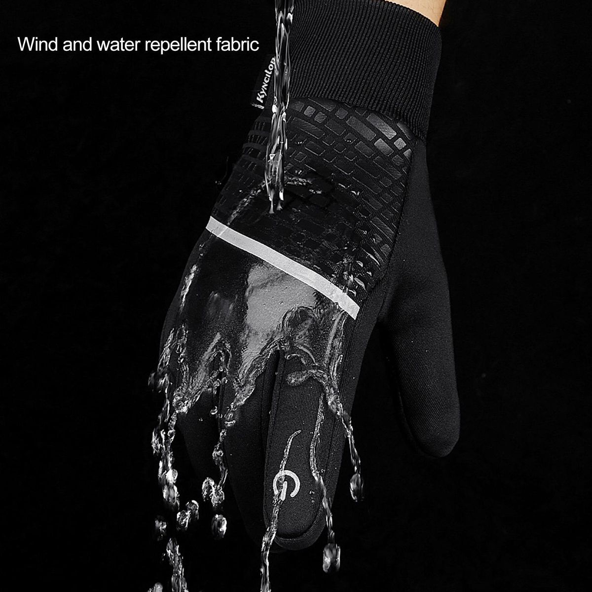 1 Pair Motorcycle Winter Warm Running Sports Black