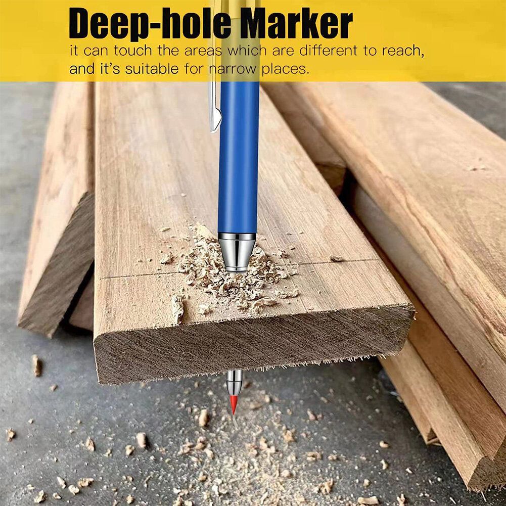 Metal Solid Carpenter Pencil Set For Deep Hole Marker With