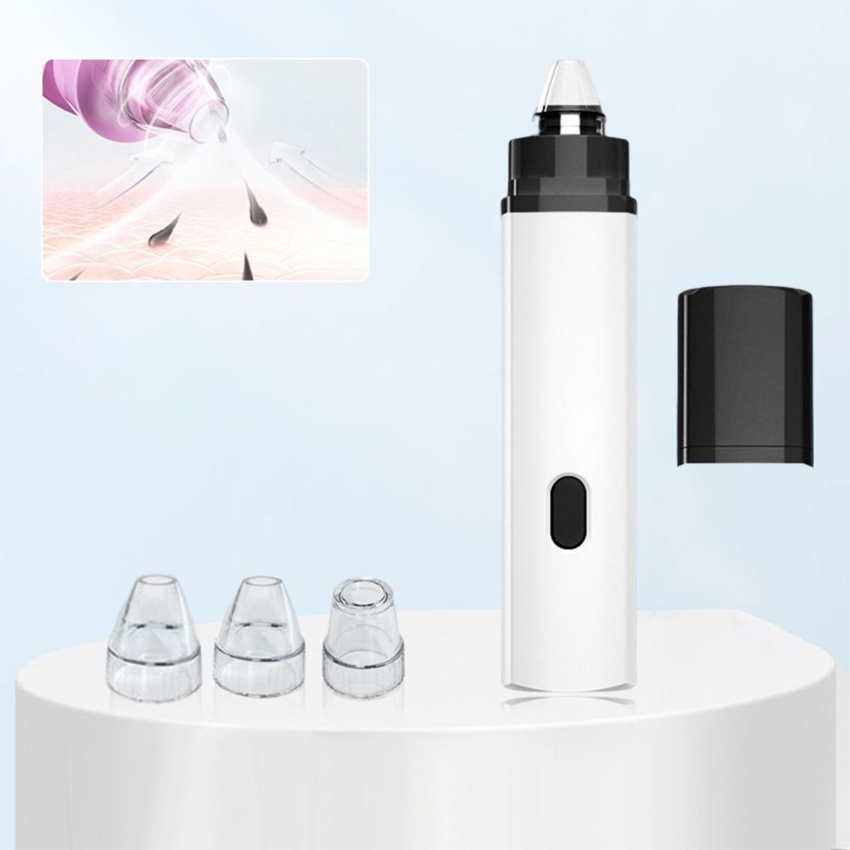 Head Remover Pore Vacuum Upgraded 3 Replaceable Probes For Black