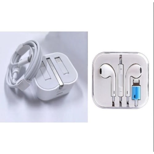 Charger For iPhone - 25W - USB-C + Free Earpiece
