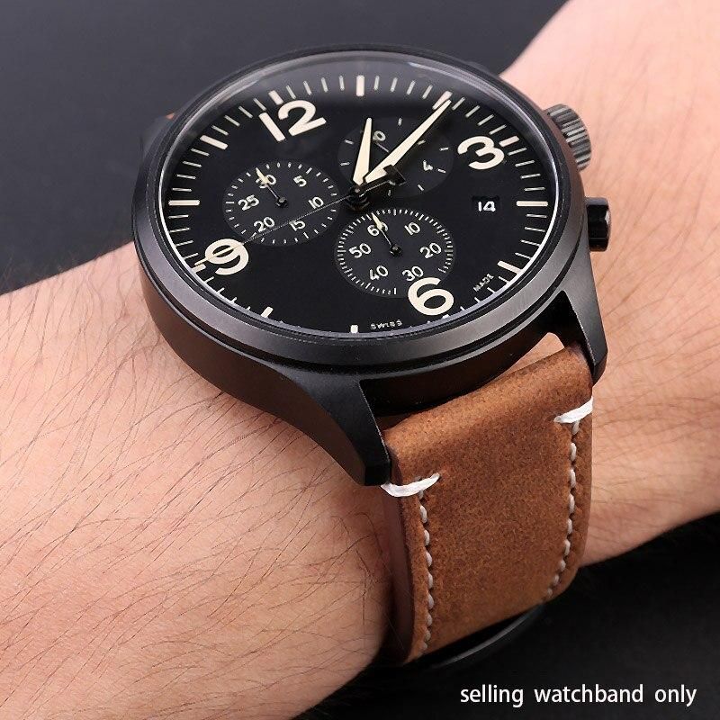 Watchband 20mm,22mm,24mm Universal Vintage Leather Watch Strap Quick Release Pins Watch Band For TISSOT Rolex Omega  Watchbands