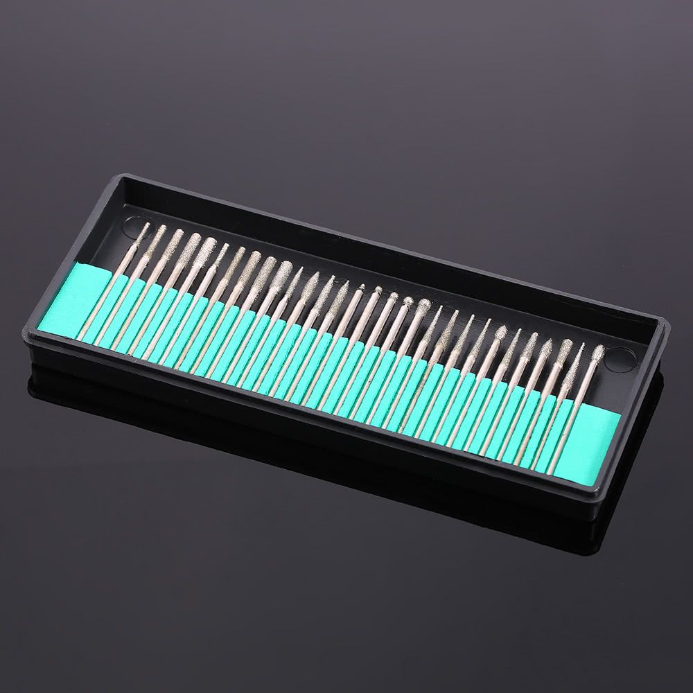 30Pcs Nail Drill Bits + 13pcs Wool Nail Dill Bits Kit 3/32''