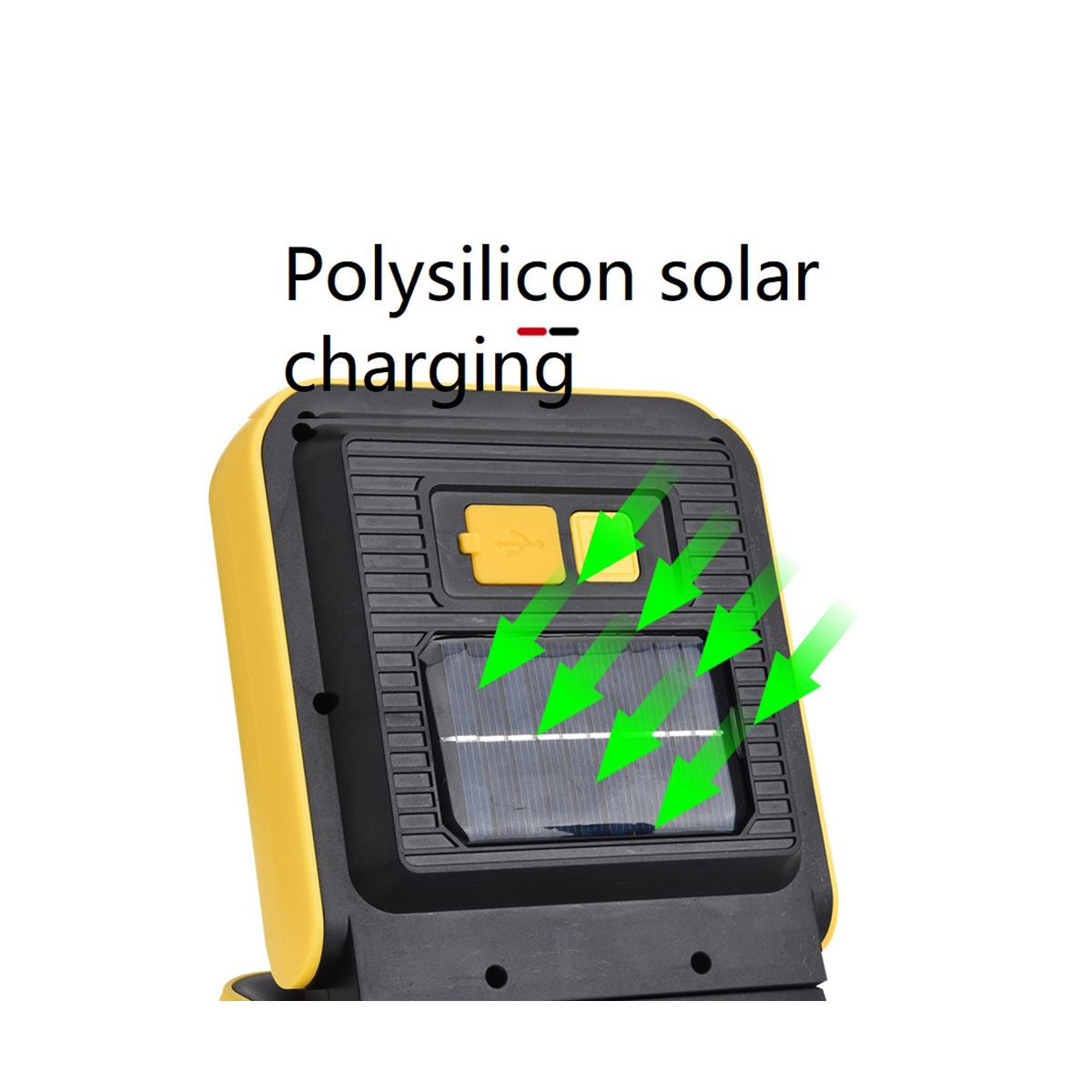 Camping Cob Work Light Solar Portable USB Charging Detection LED Outdoor Floodlight Folding and RotatingBlueBlack