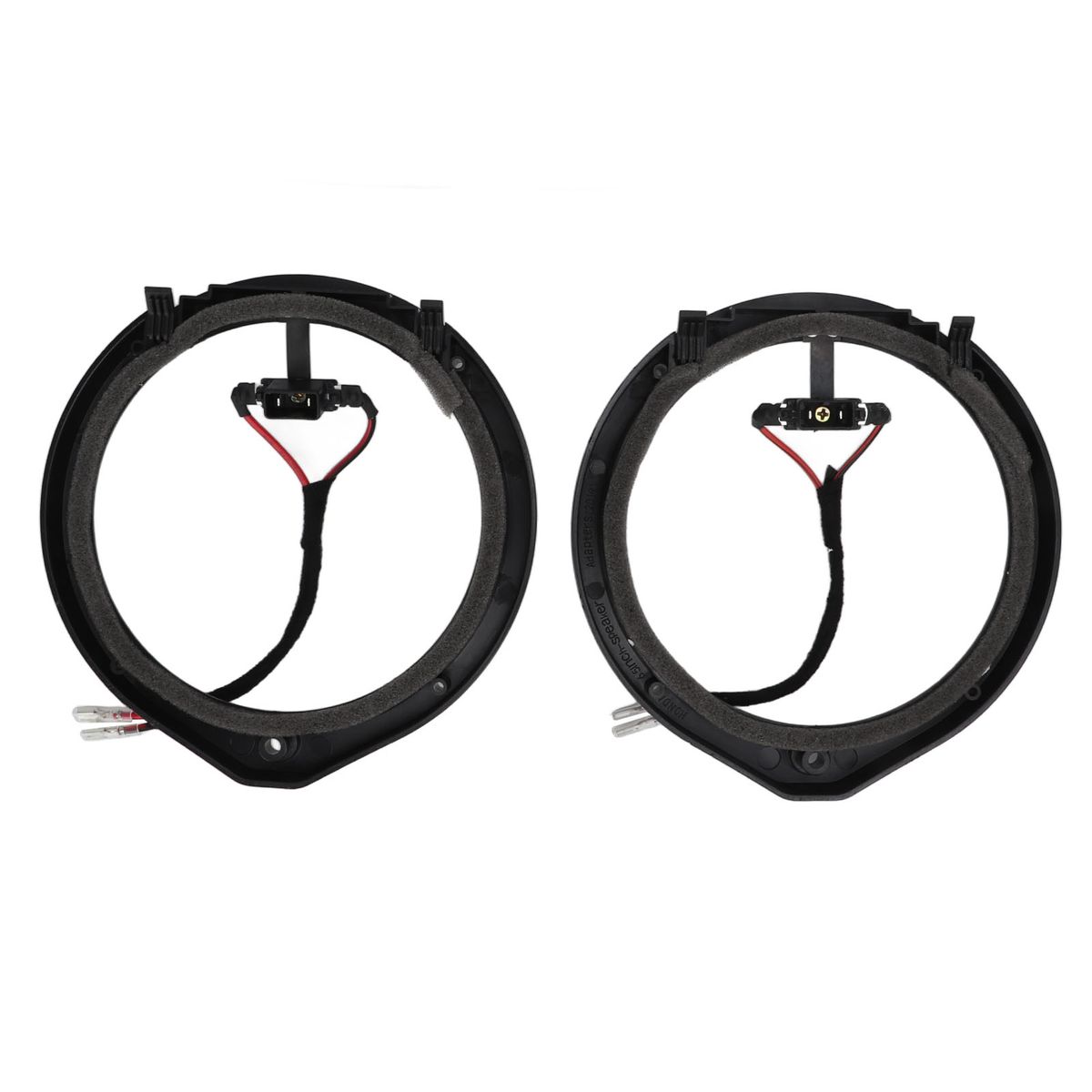 6.5in Speaker Adapter Spacers With Wire Harness Black