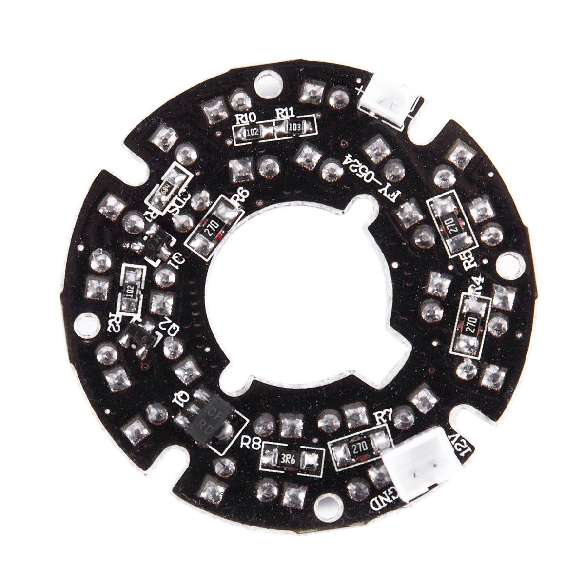 CCTV Camera 10Mil 90 Degree Red 5mm 24 LED Bulb IR Infrared Lamp Board