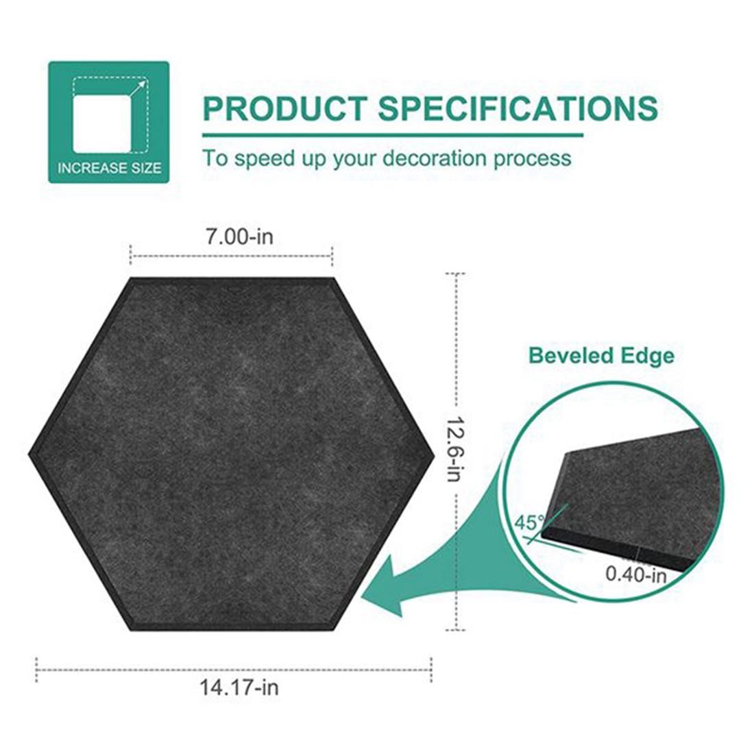 16 Pack Acoustic Panel Hexagon Sound Insulation Foam Wall