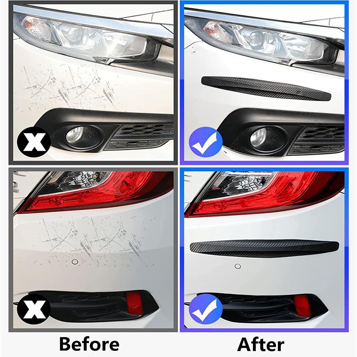 2Pcs/4pcs Universal Car Door Bumper Protector Guard Anti-Scratch Strips Sticker Anti-collision Body Protect Auto Exterior parts