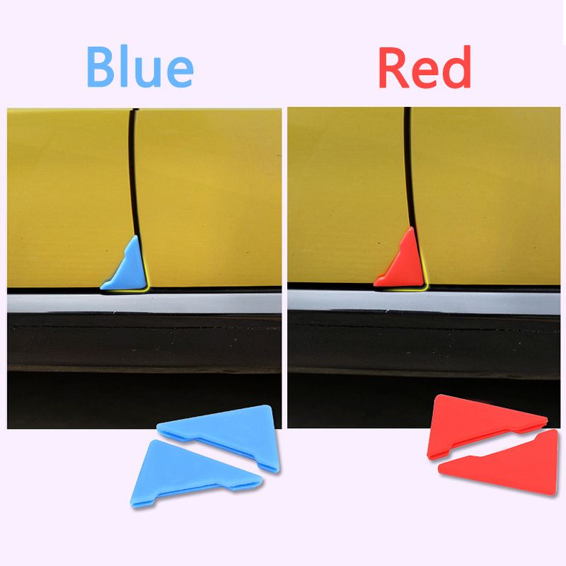 2pcs Car Front Door Corner Anti-collision Protector for Auto 90 Degree Angle Door Bumper Silicone Anti-Scratch Cover