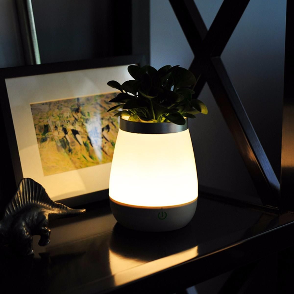 Flowers Vase Lamp USB LED Atmosphere Light Novelty Bedside Night Lights Table Desk Lamp Gifts Christmas Kids Home Decor Warm White/White/0-5W