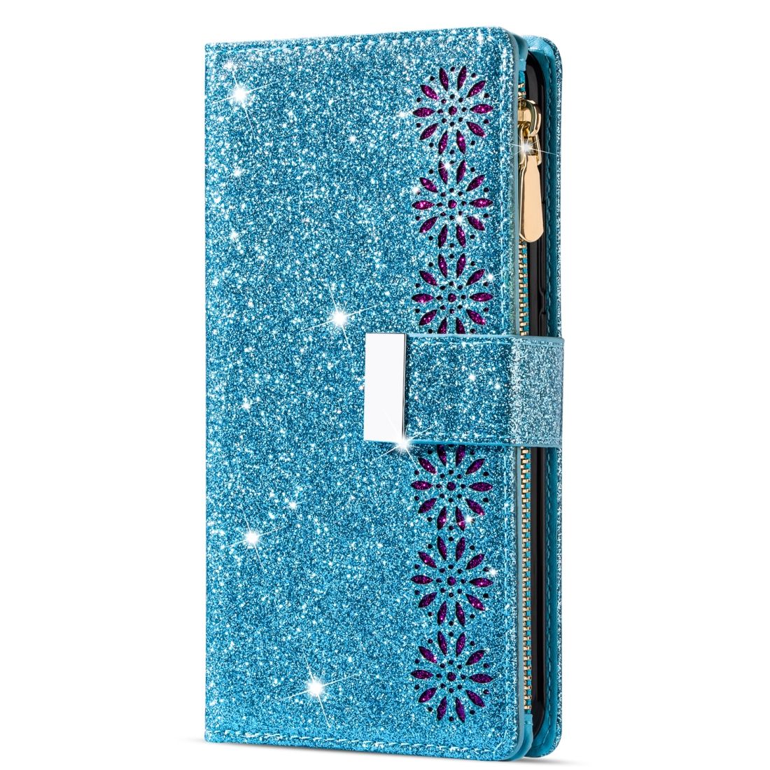 For Huawei Mate 20 Glitter Zipper Leather Case