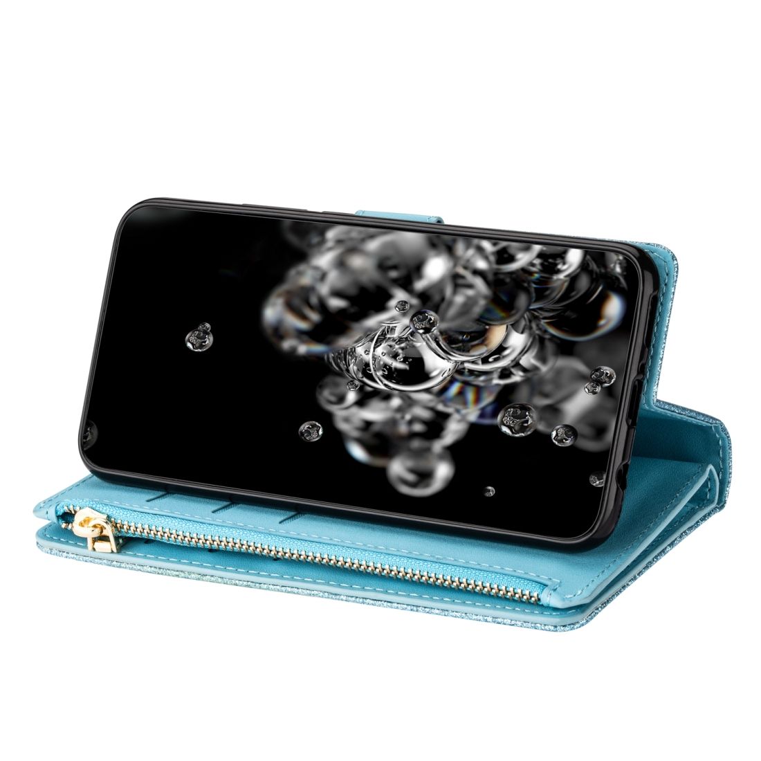 For Huawei Mate 20 Glitter Zipper Leather Case