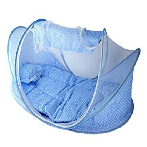 POP UP BABY BED WITH MOSQUITO NET(BLUE)