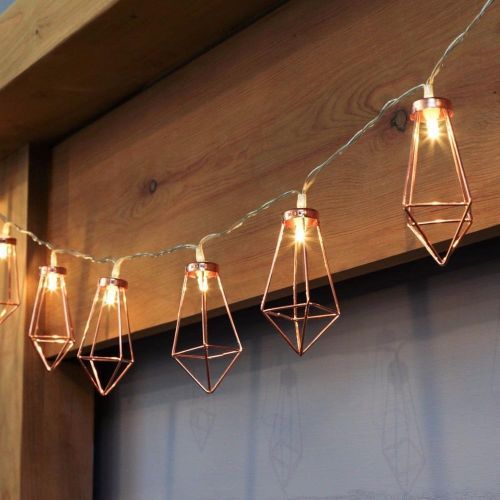 The Old Tree KCASA 1M 10 LED Metal Diamond String Lights LED Fairy Lights For Festival Christmas Halloween Party Wedding Decoration Battery Powered