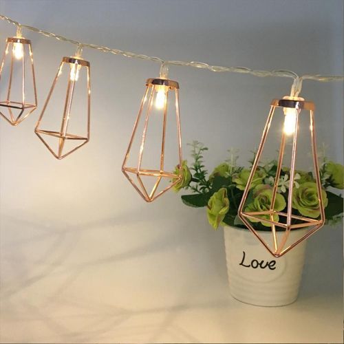The Old Tree KCASA 1M 10 LED Metal Diamond String Lights LED Fairy Lights For Festival Christmas Halloween Party Wedding Decoration Battery Powered