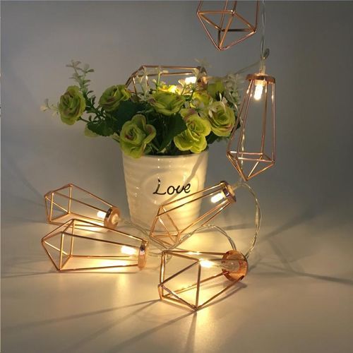 The Old Tree KCASA 1M 10 LED Metal Diamond String Lights LED Fairy Lights For Festival Christmas Halloween Party Wedding Decoration Battery Powered