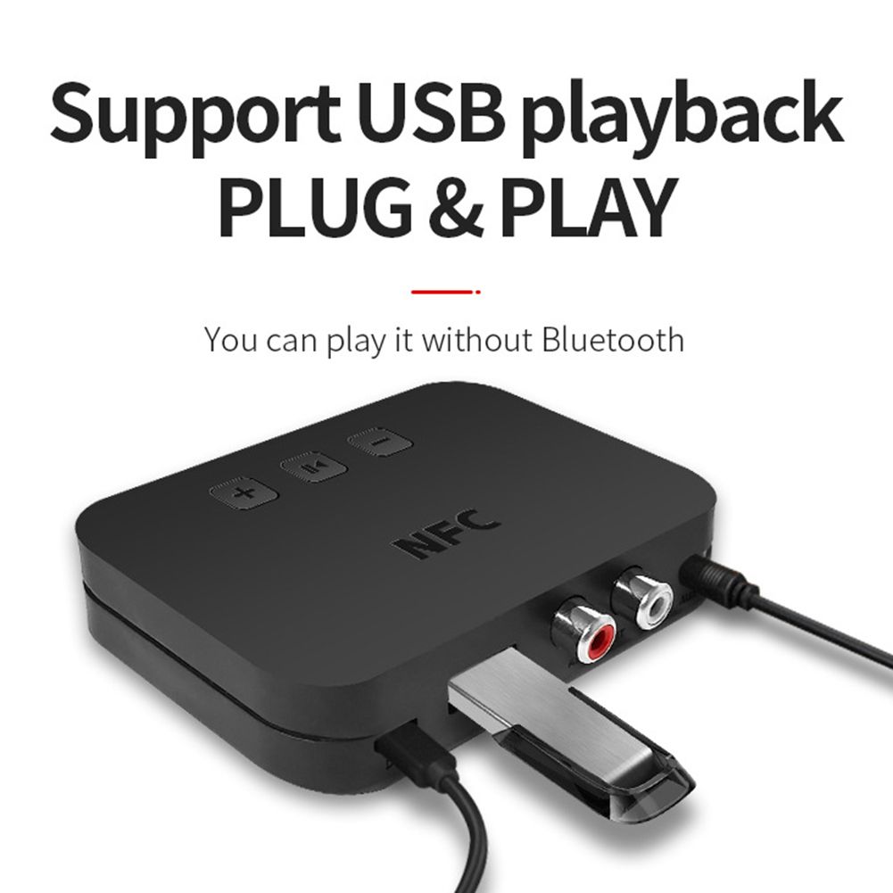 Ti-800 NFC Bluetooth Audio Receiver 3.5mm AUX Jack RCA