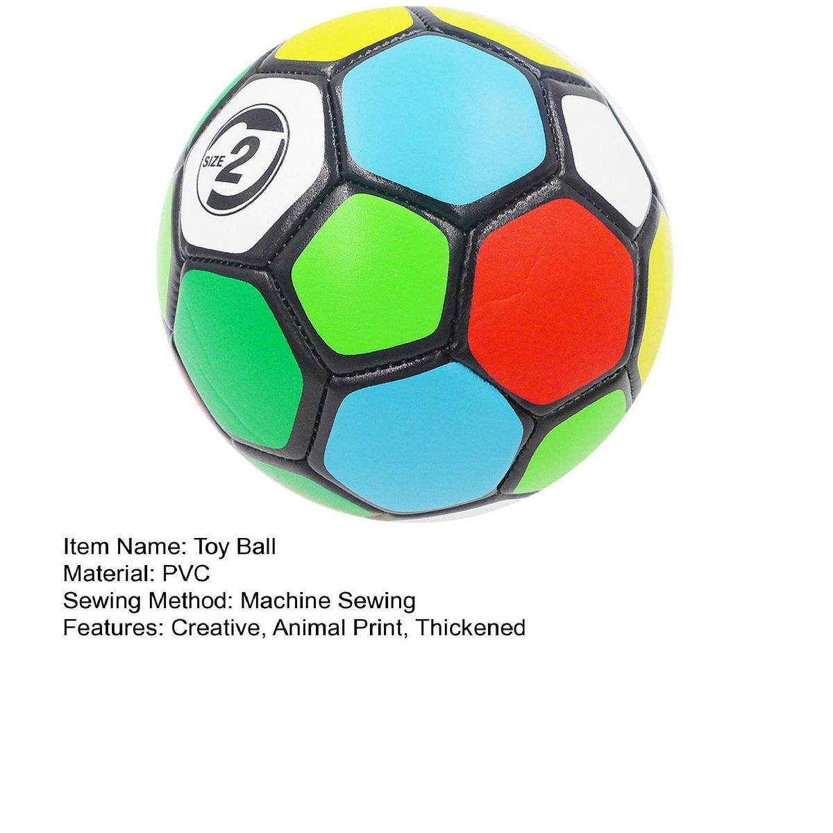 Outdoor Activity Toy for Children Wildlife Fun Football Durable Pvc Multicolor