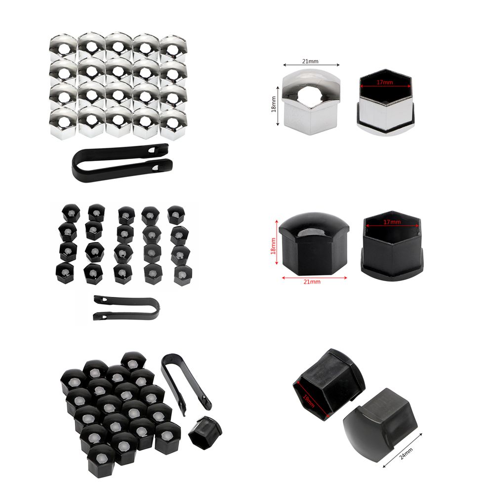 20pcs 17mm/19mm Car Wheel Nut Caps Auto Hub Screw Cover