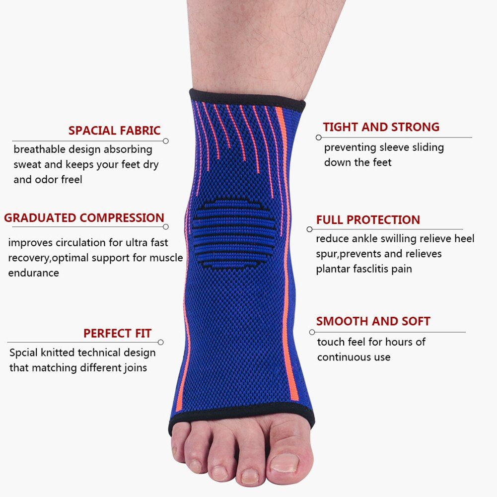 1 Pcs Ankle Support Self-adhesive Elastic Bandage Sports Tape Elastic Plastic First Aid Muscle Tape Emergency Protection Blue S