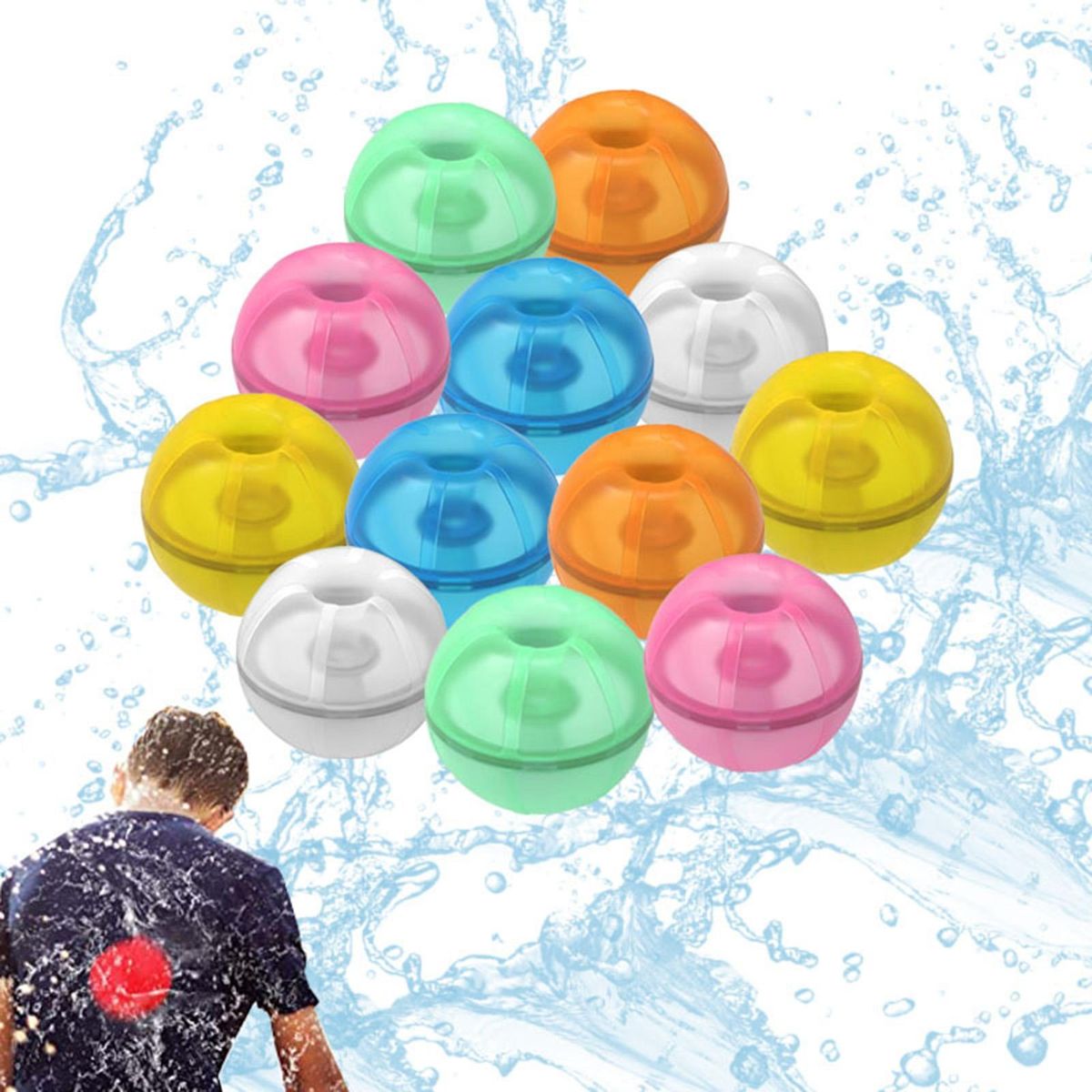 Silicone Water Battle Game Magnetic Pool Party Toy Green