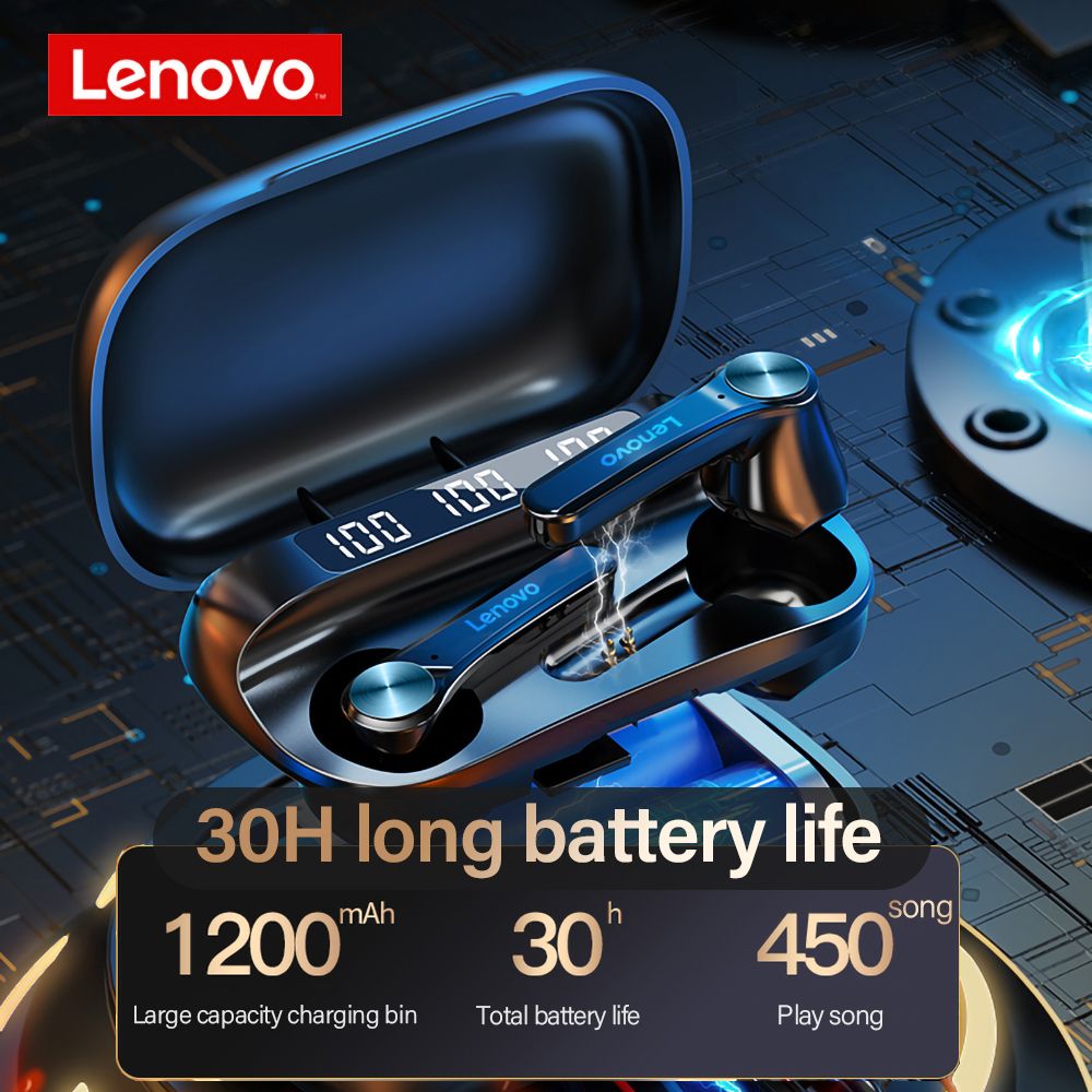 Lenovo Bluetooth 5.0 Headphone Wireless Earphone Qt81 Stereo Sound Earphone