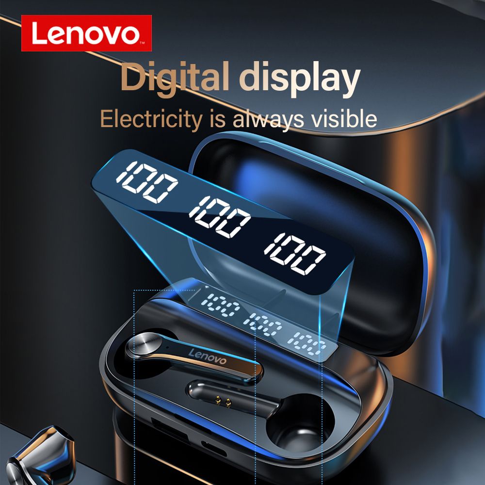Lenovo Bluetooth 5.0 Headphone Wireless Earphone Qt81 Stereo Sound Earphone