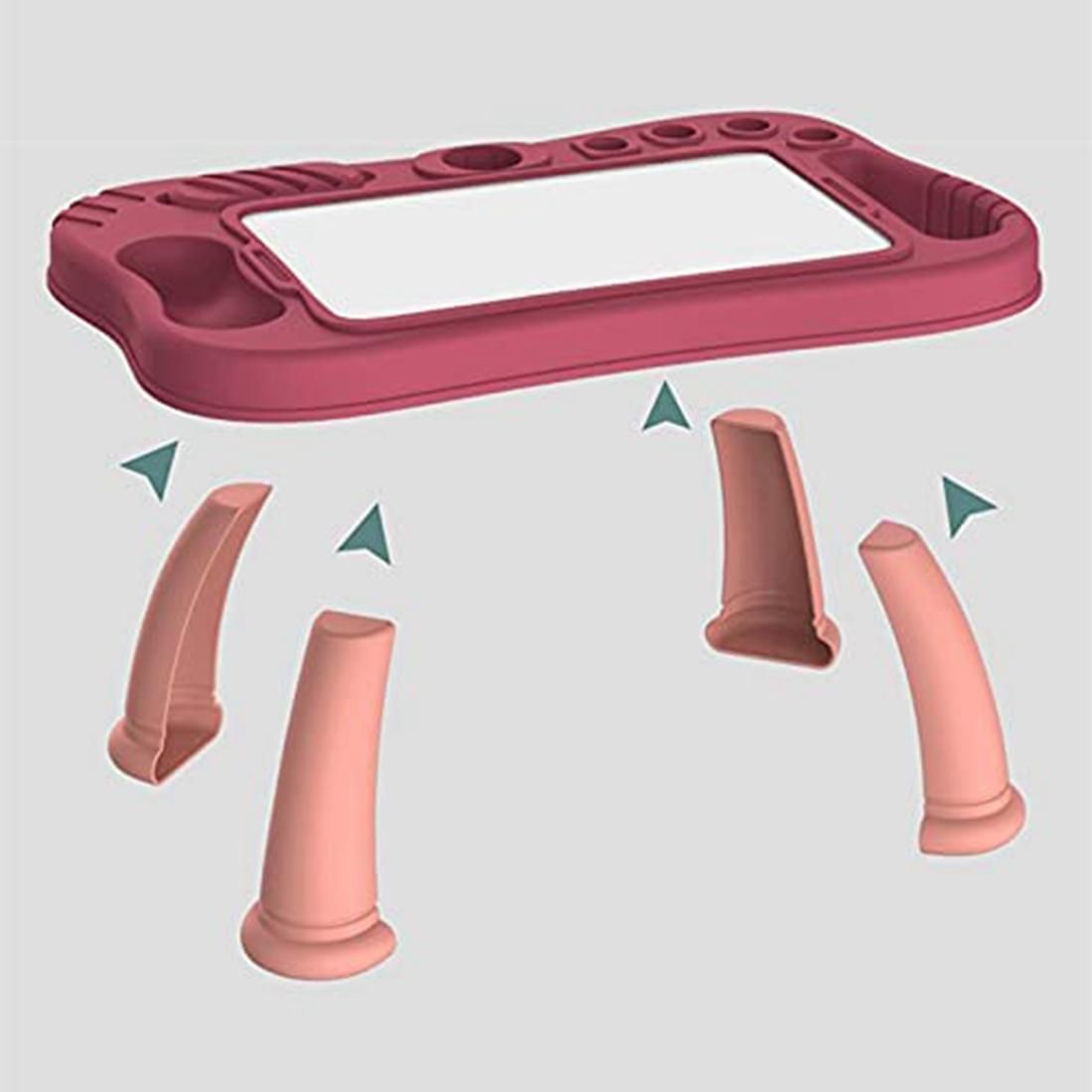 Smart Graffiti Children's Projection Drawing Board,Smart Projector Kid's Drawing Table Set,Learning Drawing Game,Pink