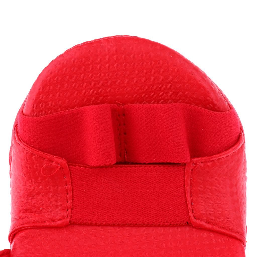 1 Pair PU Karate Sparring  MMA Judo  Martial Arts Padded   S Red