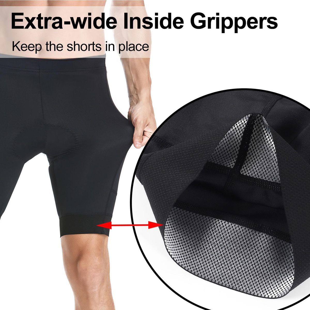 Men Cycling Shorts Padded Bike Shorts with 3 Pockets Breathable Bicycle Riding Biking Shorts Tights