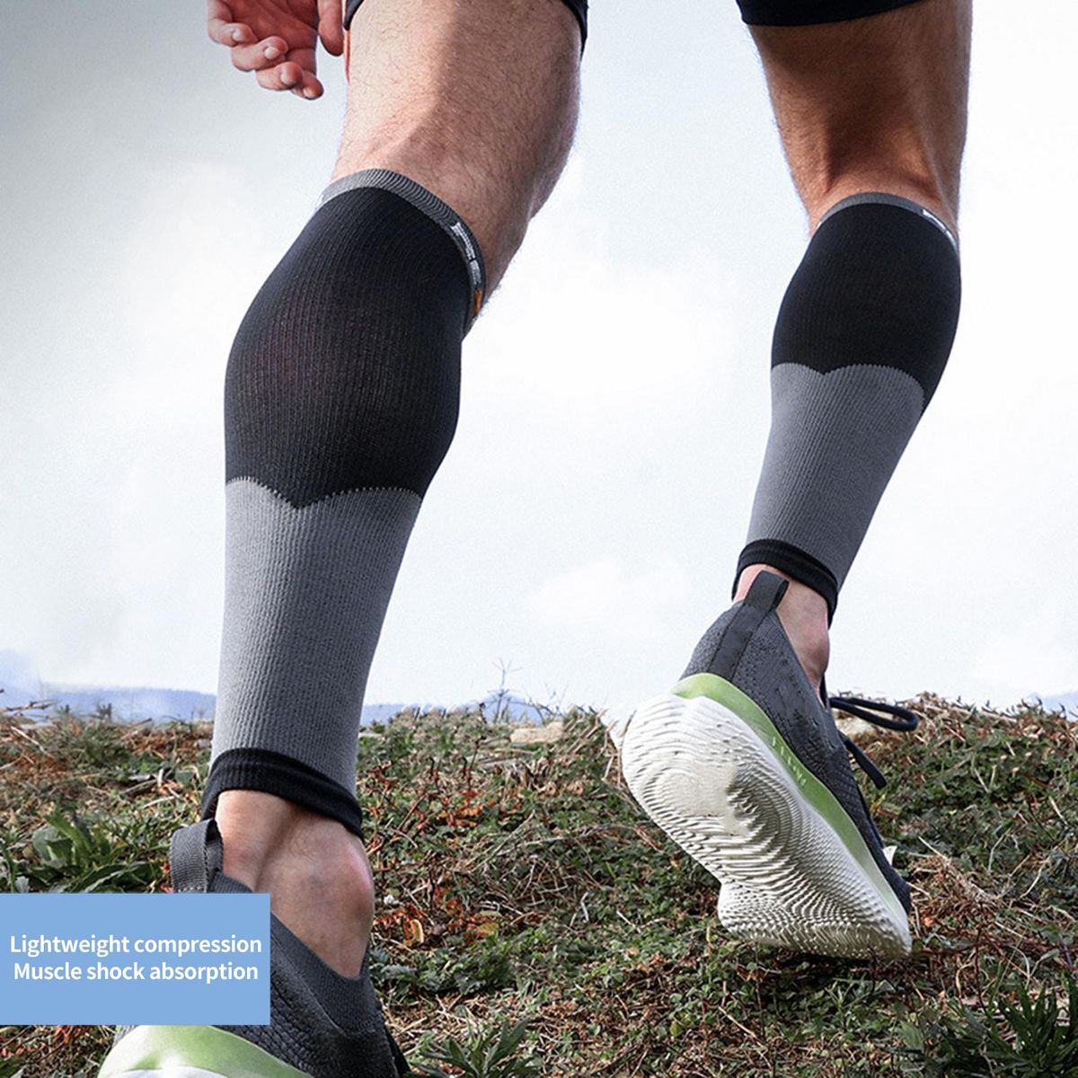 1 Pair Leg Sleeve Running Compression Leg Black
