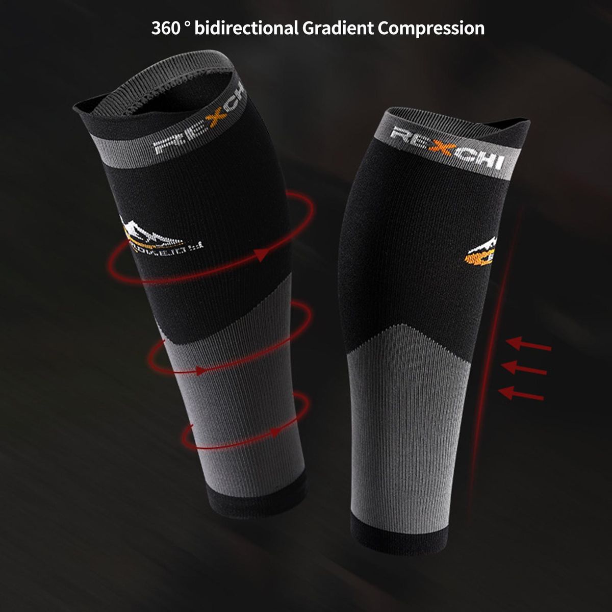 1 Pair Leg Sleeve Running Compression Leg Black