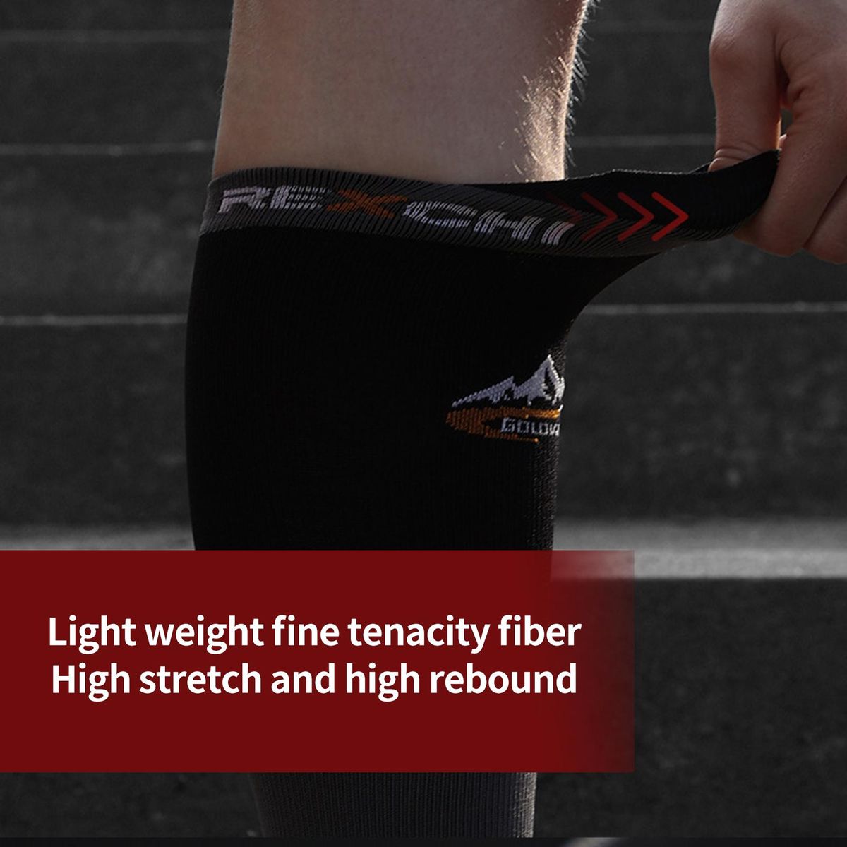 1 Pair Leg Sleeve Running Compression Leg Black